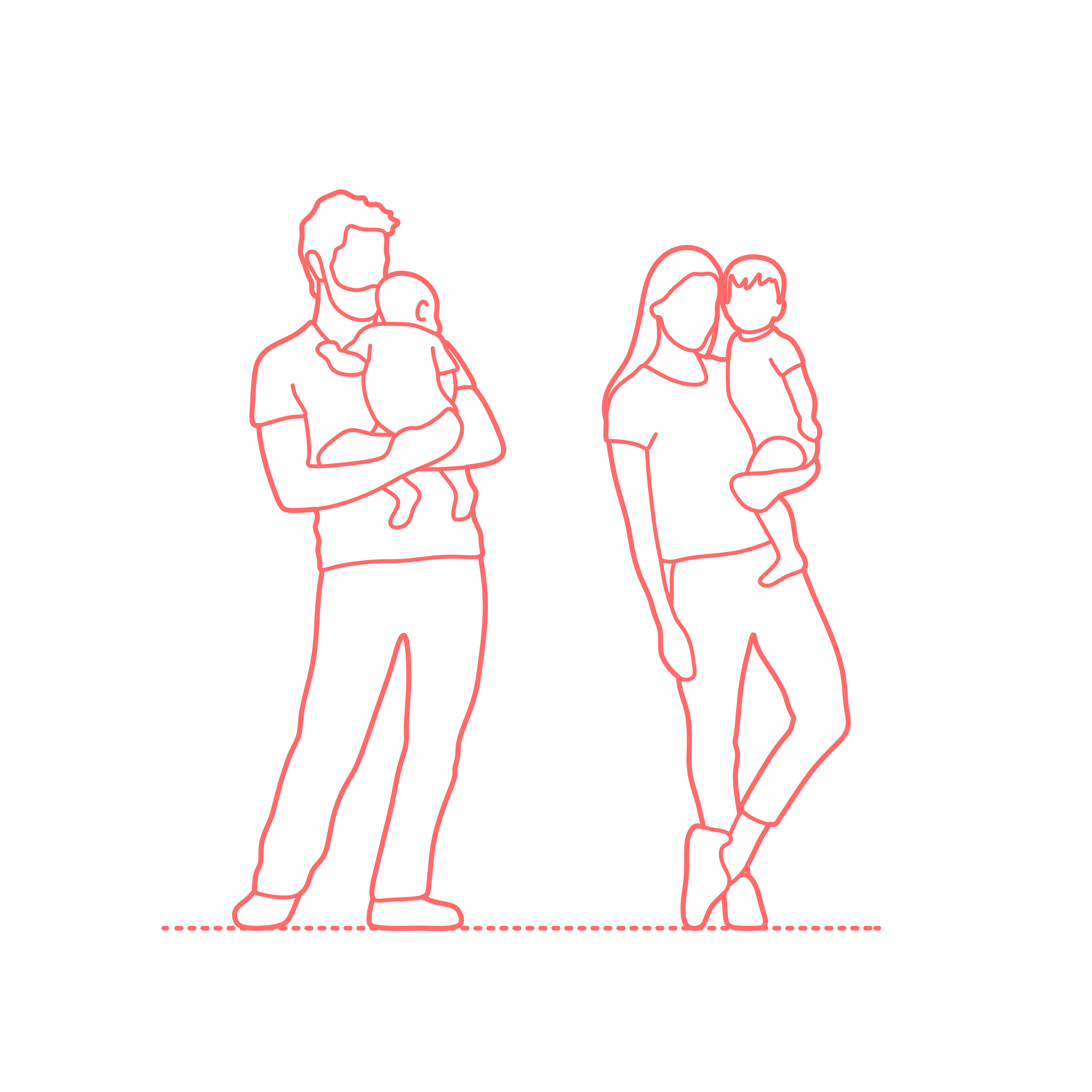 Humans Poses People Holding Outline Svg File Free Vectors